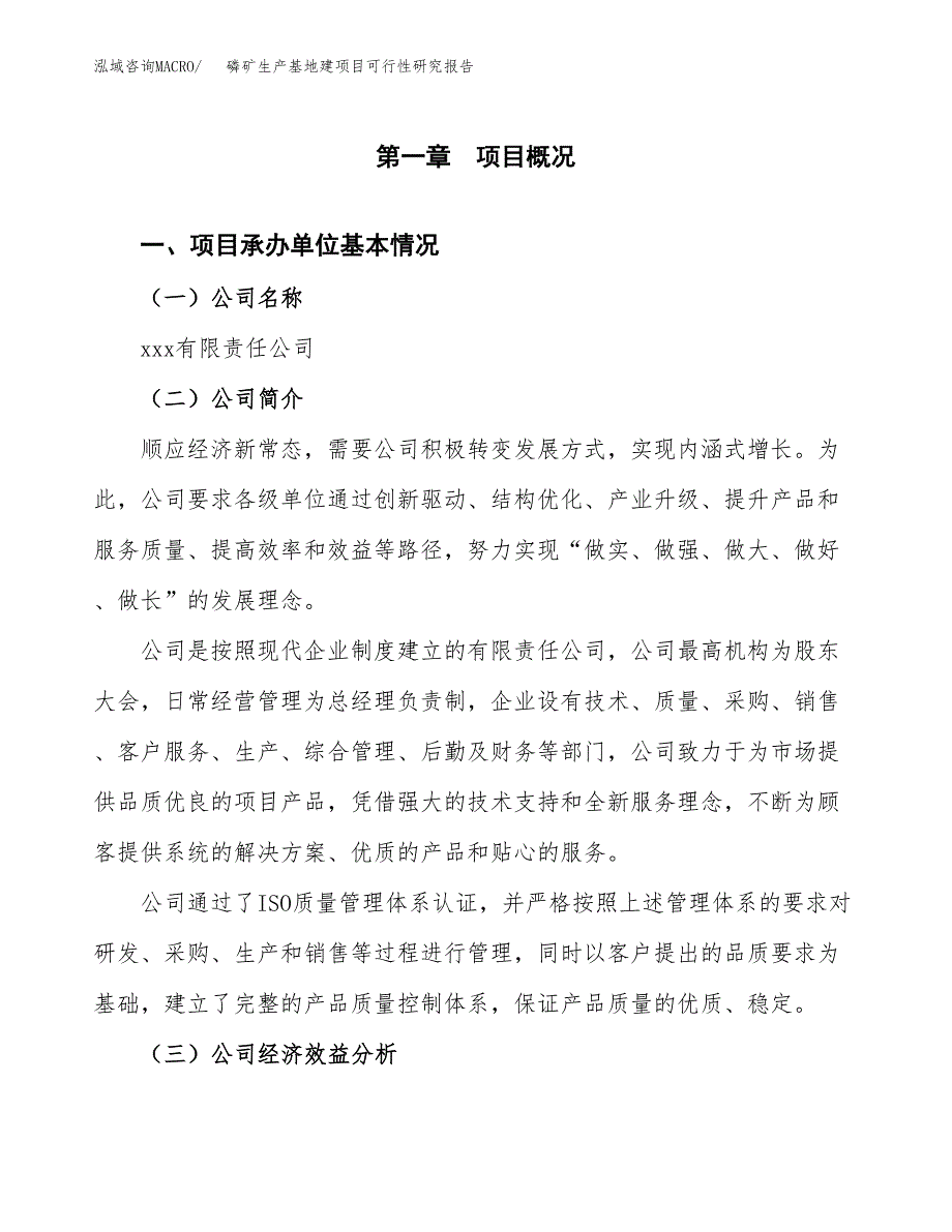 （模板）磷矿生产基地建项目可行性研究报告_第4页