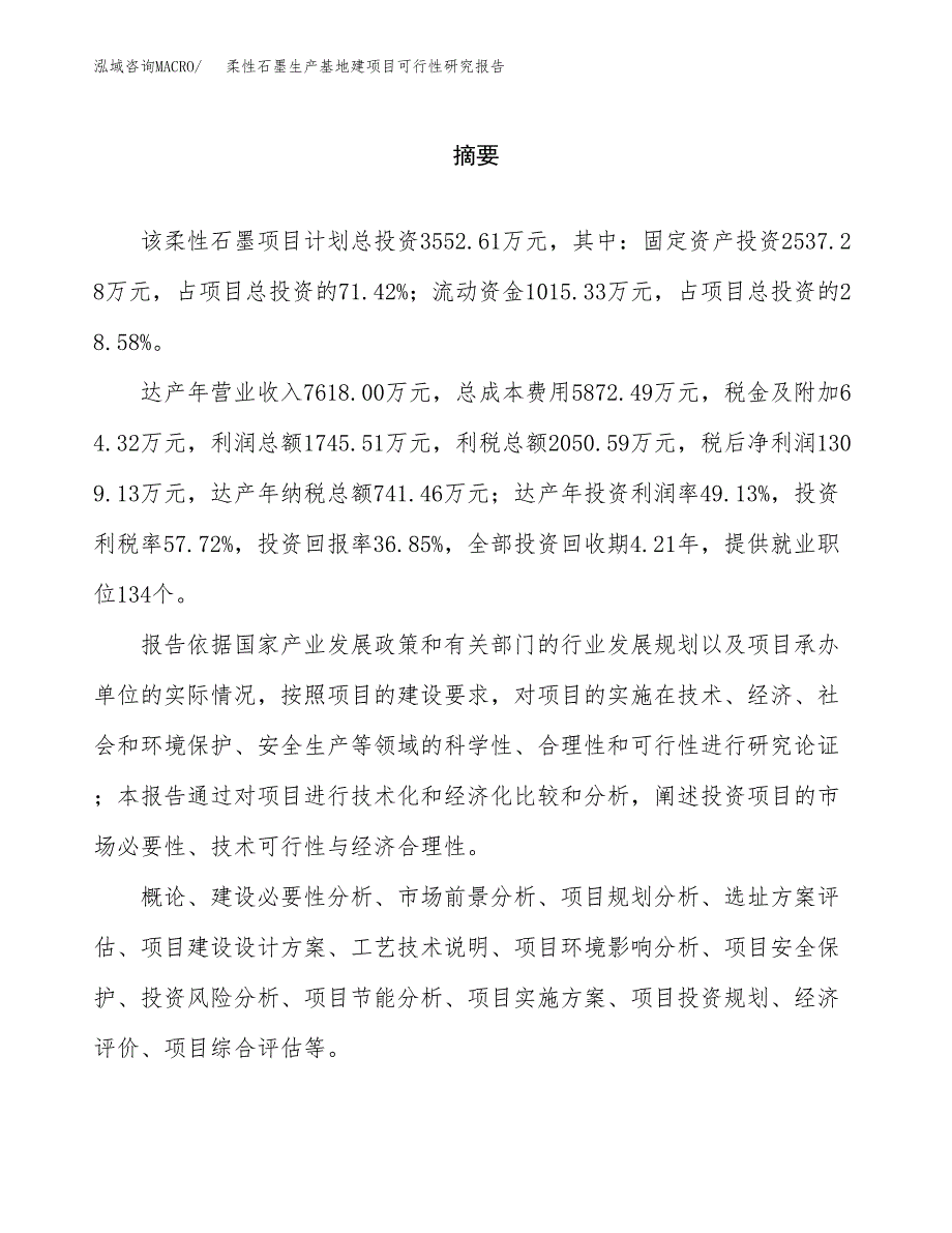 （模板）柔性石墨生产基地建项目可行性研究报告_第2页