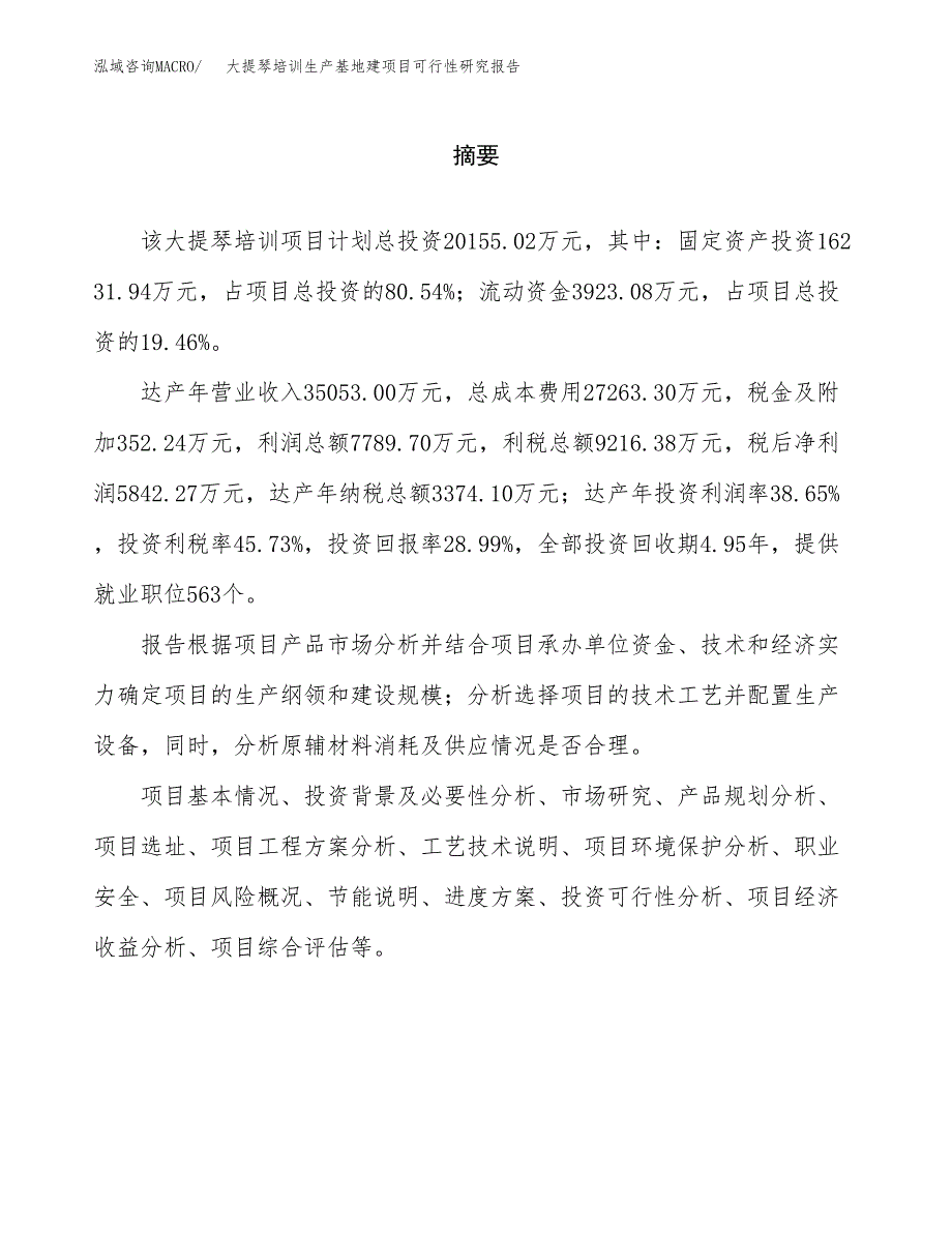 （模板）大提琴培训生产基地建项目可行性研究报告_第2页