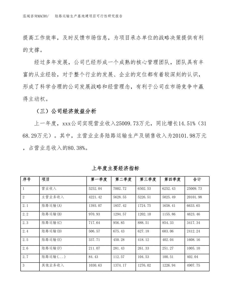 （模板）陆路运输生产基地建项目可行性研究报告_第5页