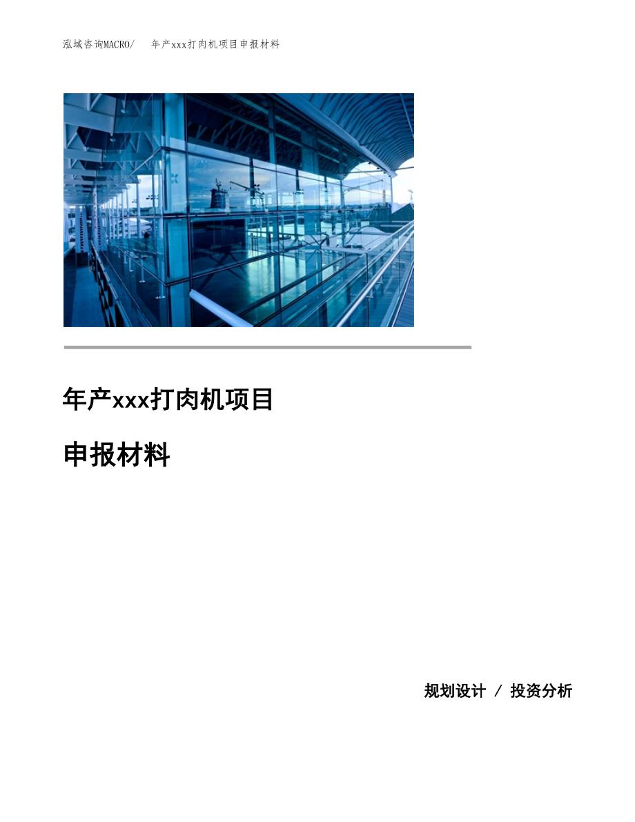 年产xxx打肉机项目申报材料_第1页