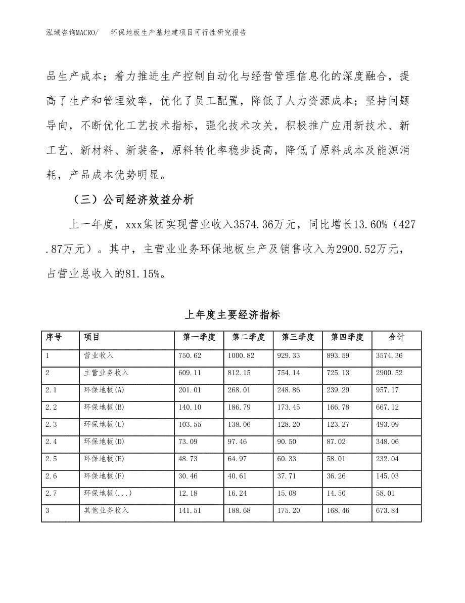 （模板）环保地板生产基地建项目可行性研究报告_第5页