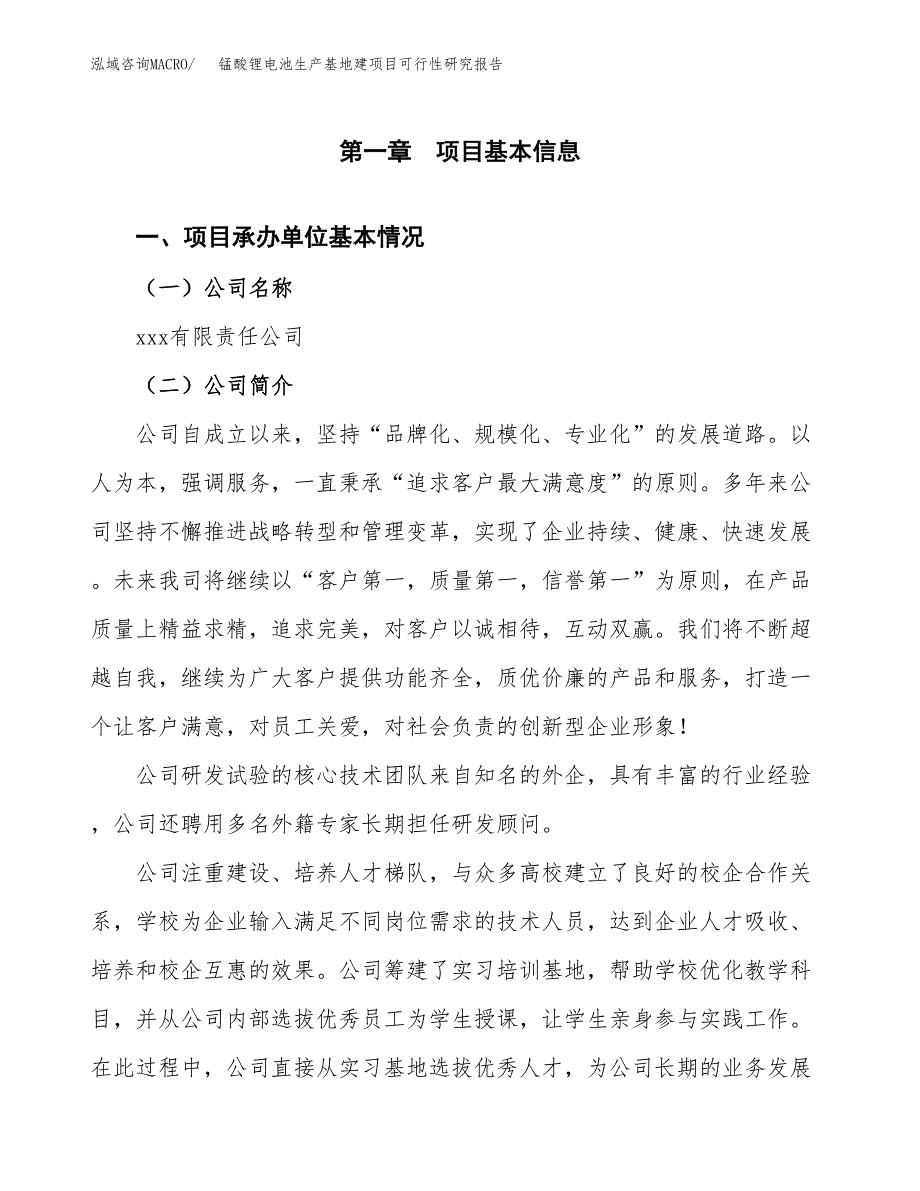 （模板）锰酸锂电池生产基地建项目可行性研究报告_第4页