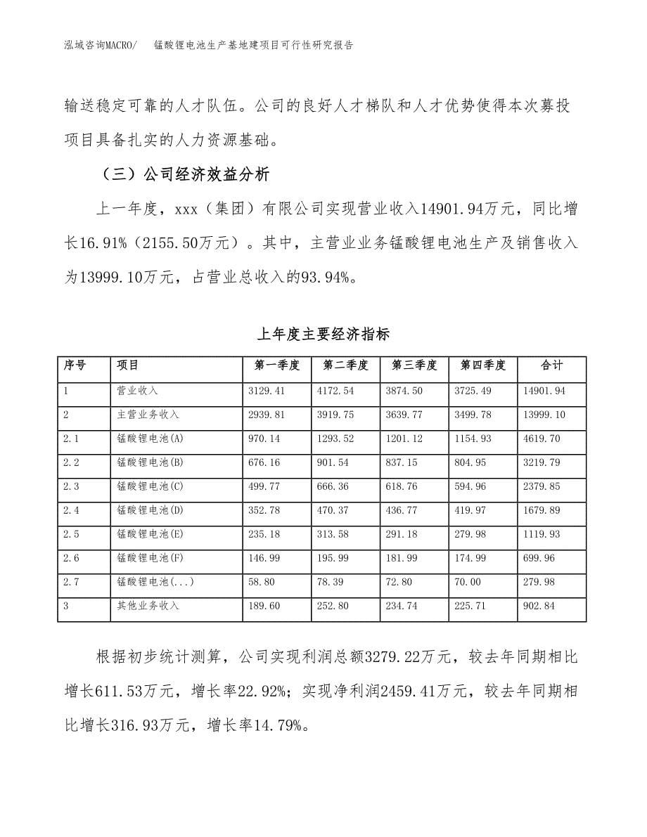 （模板）锰酸锂电池生产基地建项目可行性研究报告_第5页