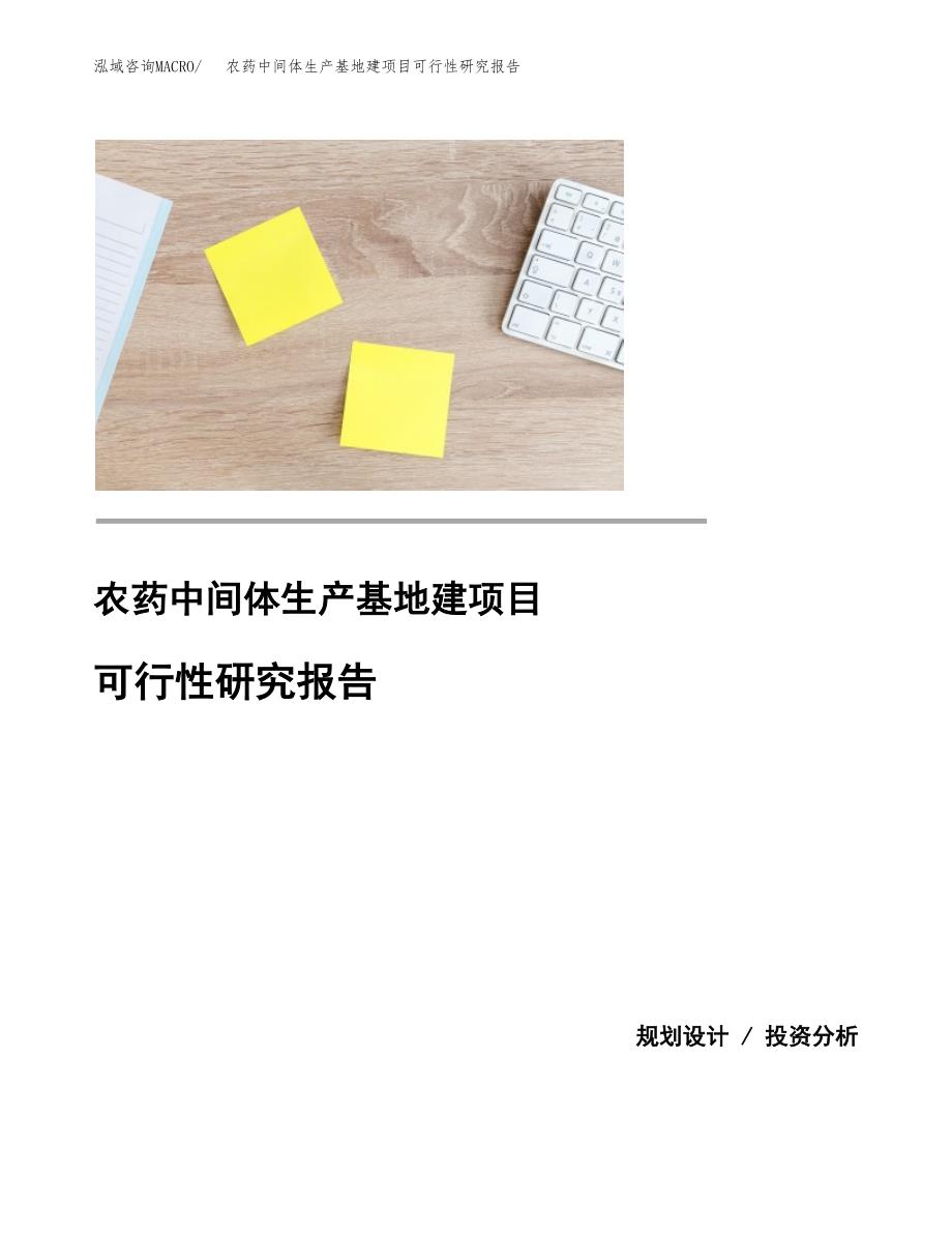 （模板）农药中间体生产基地建项目可行性研究报告_第1页