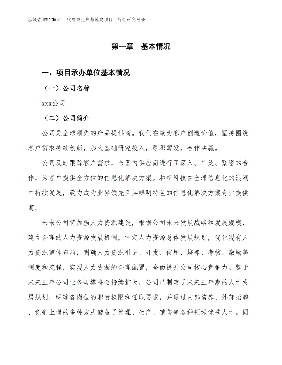 （模板）吡喹酮生产基地建项目可行性研究报告_第4页