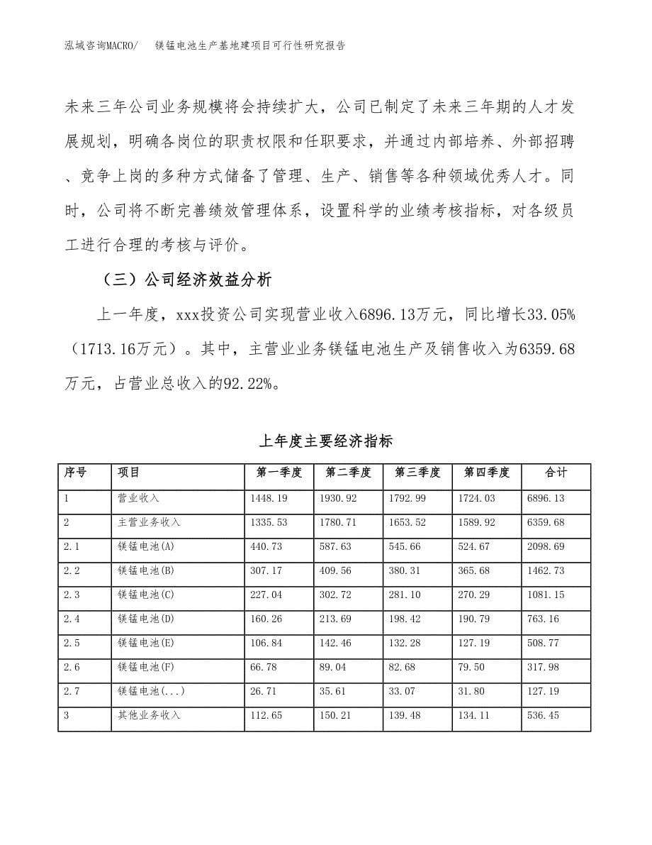 （模板）镁锰电池生产基地建项目可行性研究报告_第5页