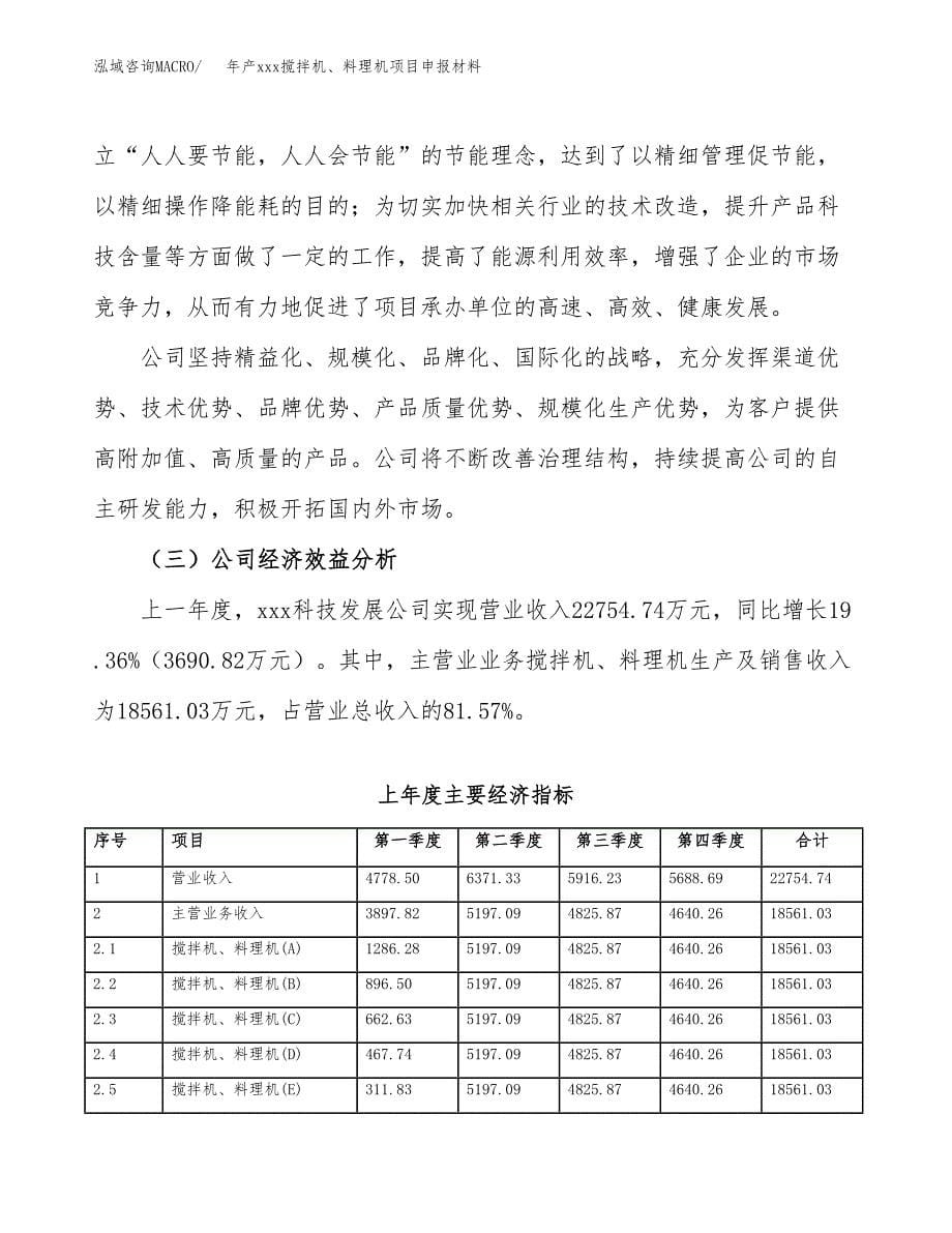 年产xxx搅拌机、料理机项目申报材料_第5页