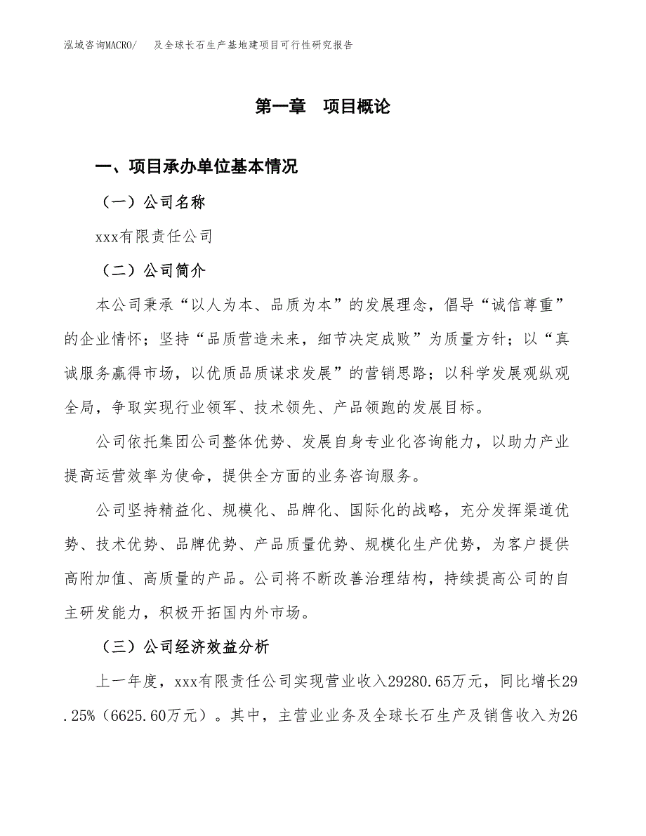 （模板）及全球长石生产基地建项目可行性研究报告_第4页