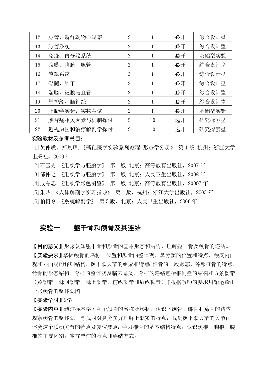 人体形态学实验教学大纲_第2页