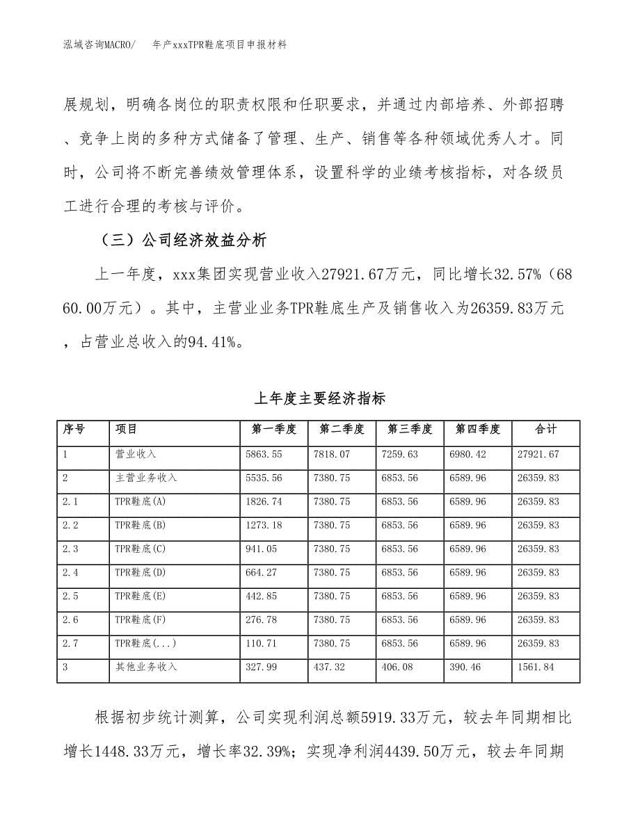 年产xxxTPR鞋底项目申报材料_第5页