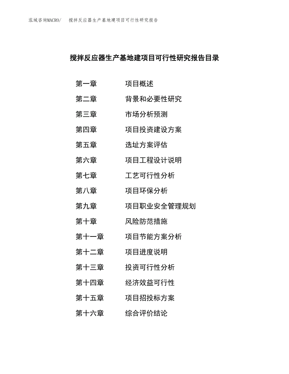 （模板）搅拌反应器生产基地建项目可行性研究报告_第3页