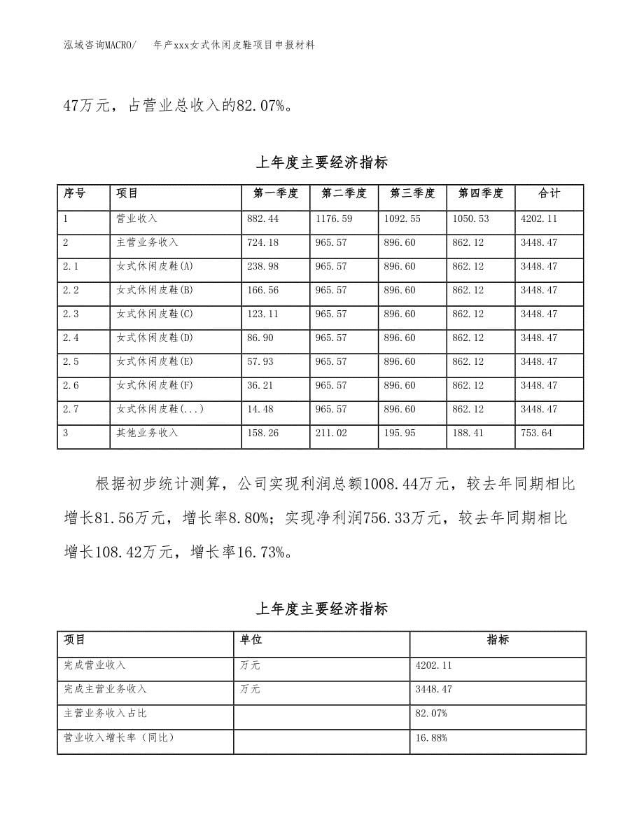 年产xxx女式休闲皮鞋项目申报材料_第5页