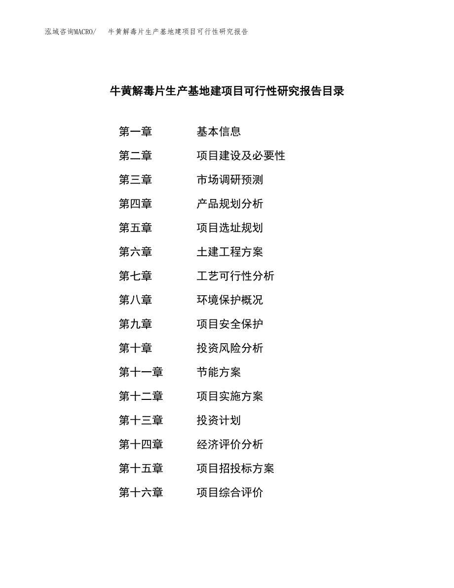 （模板）牛黄解毒片生产基地建项目可行性研究报告_第3页