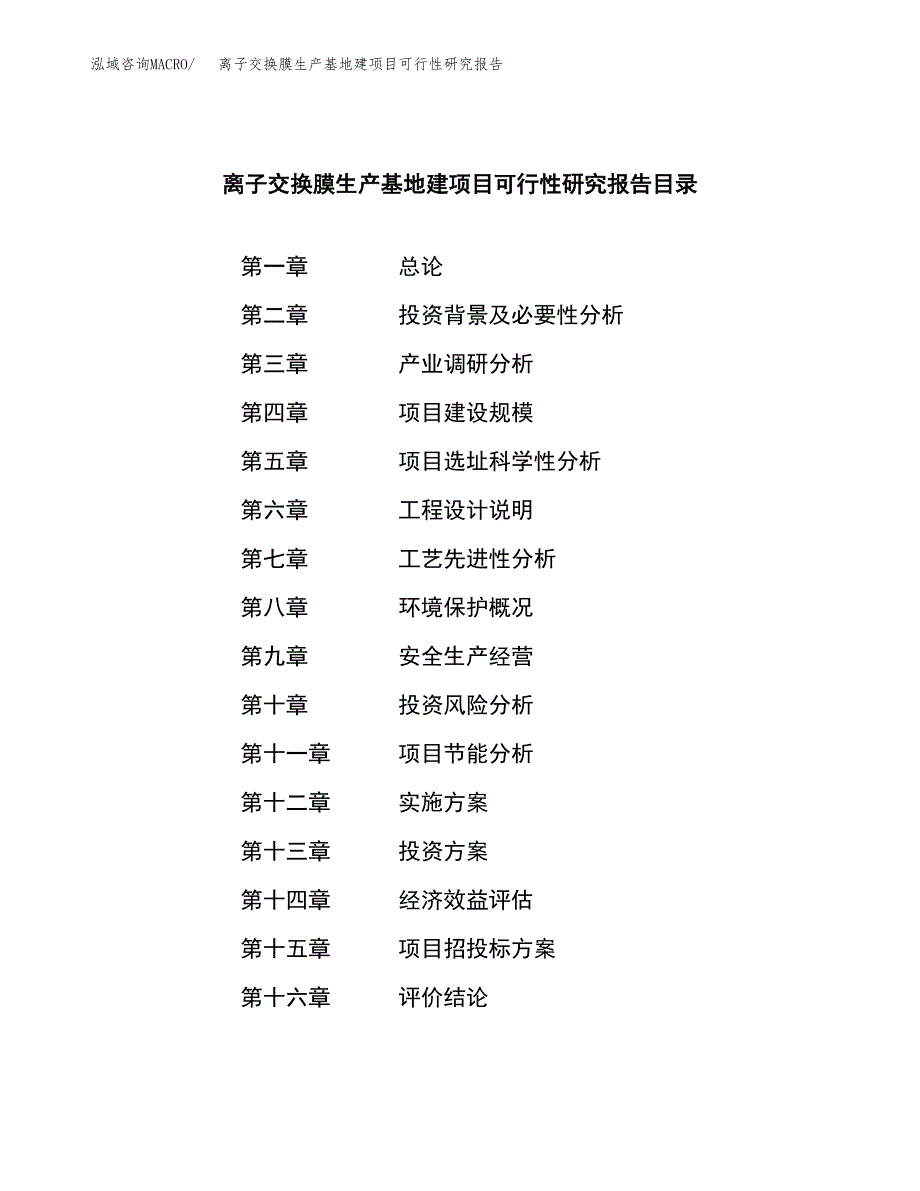 （模板）离子交换膜生产基地建项目可行性研究报告_第3页