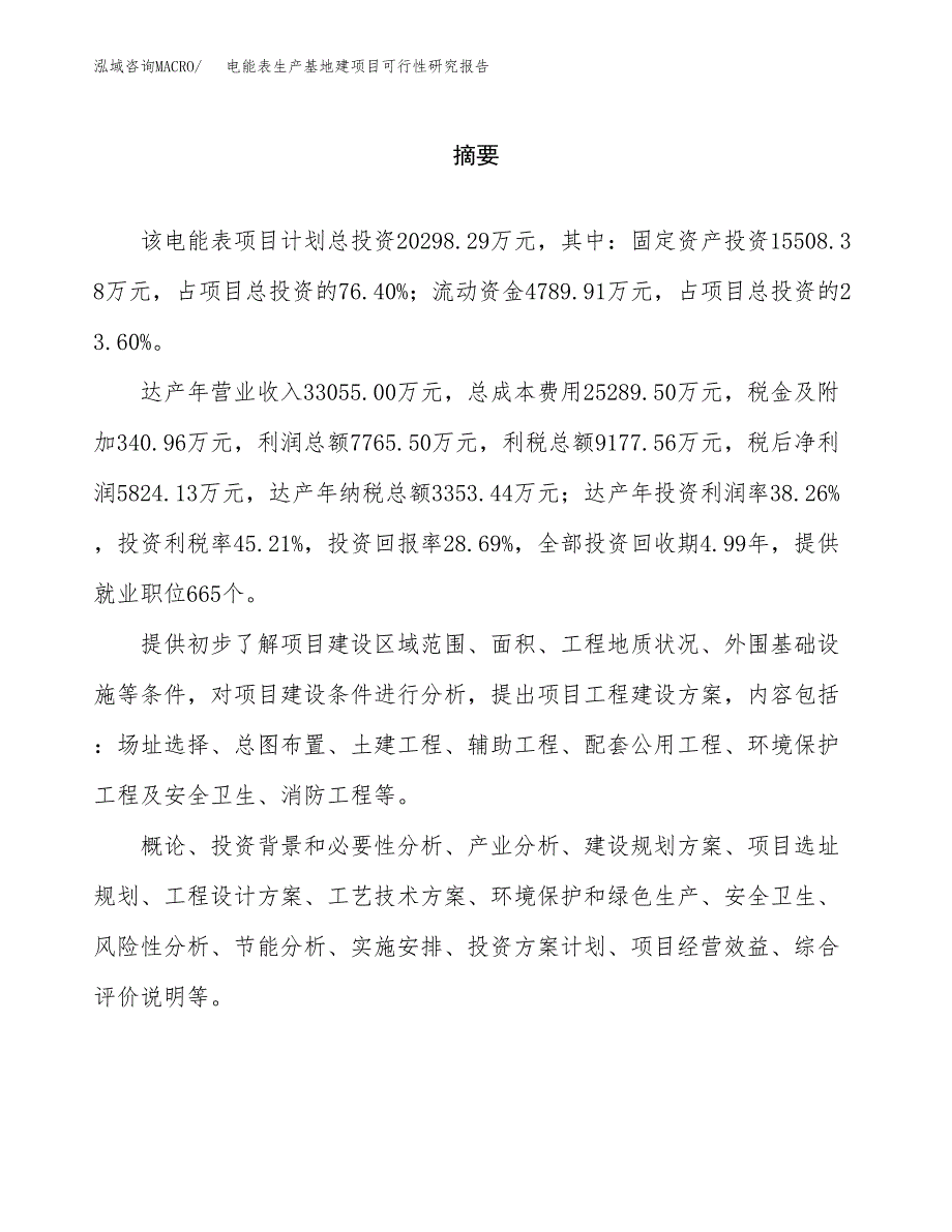 （模板）电能表生产基地建项目可行性研究报告 (1)_第2页