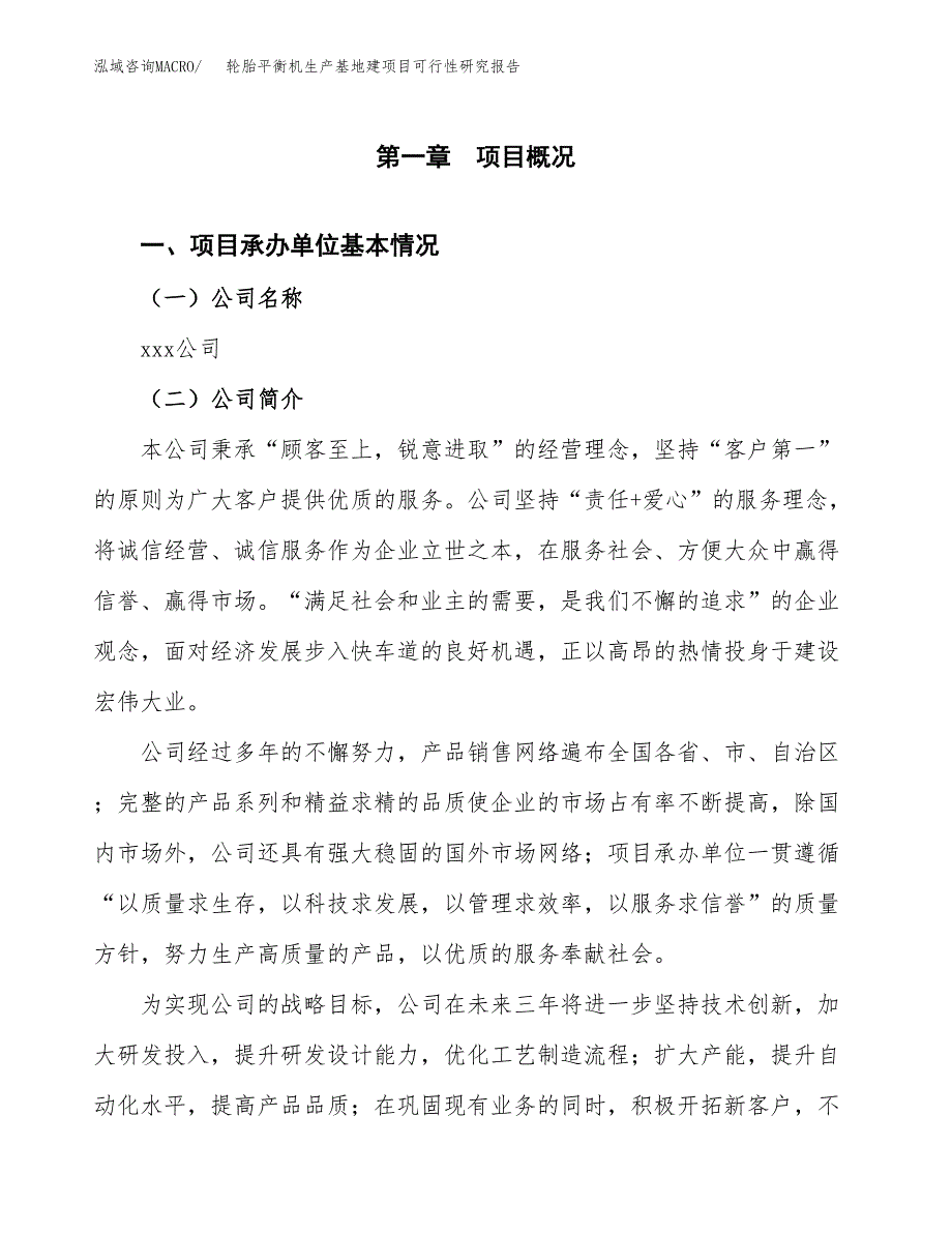 （模板）轮胎平衡机生产基地建项目可行性研究报告_第4页