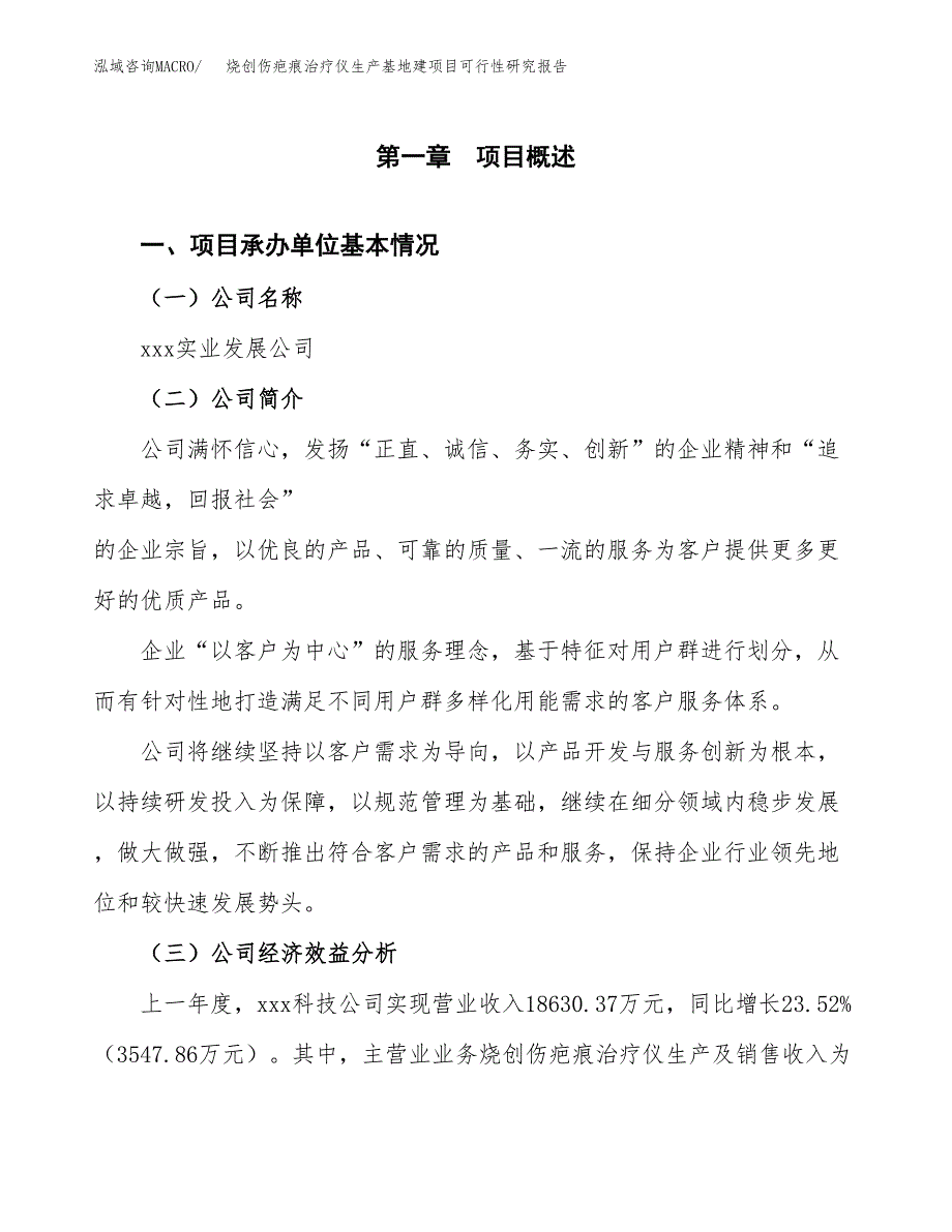 （模板）烧创伤疤痕治疗仪生产基地建项目可行性研究报告_第4页