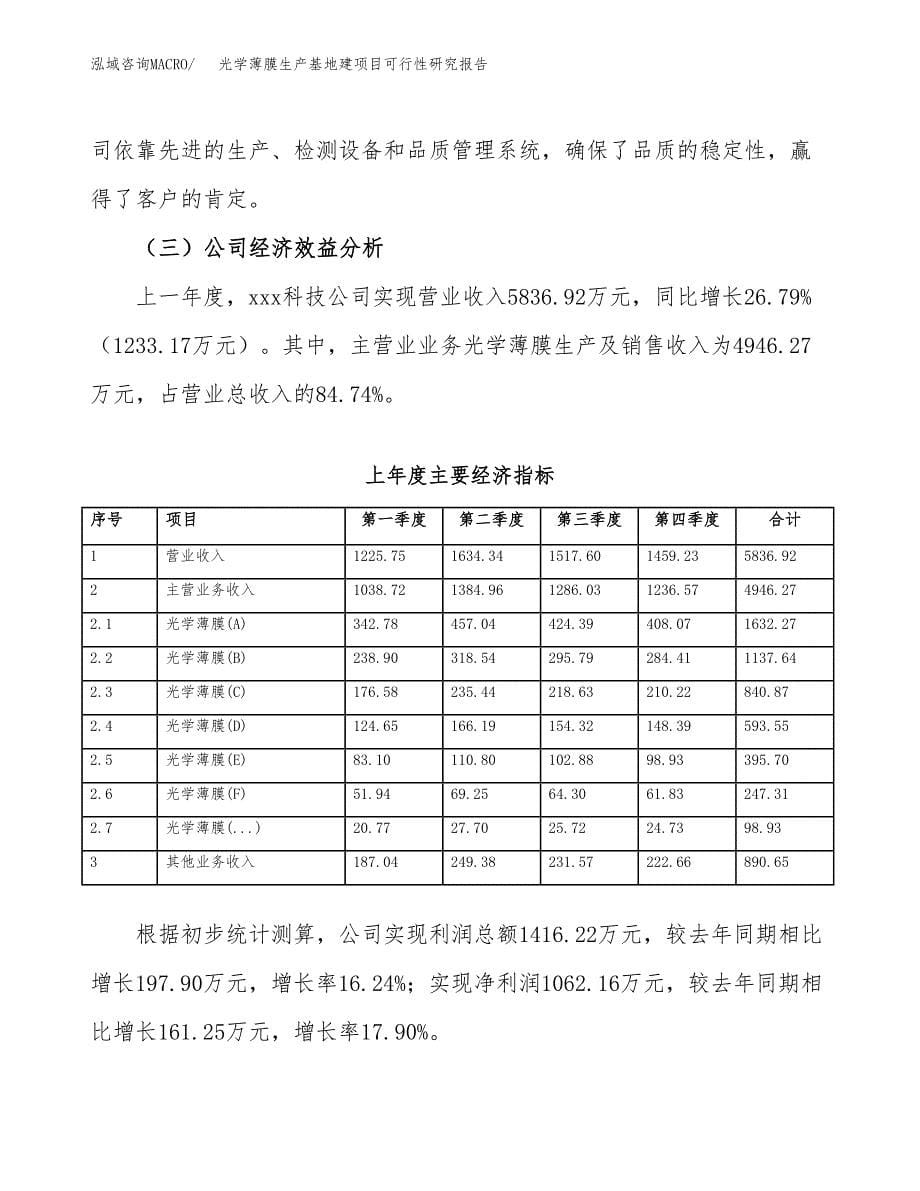 （模板）光学薄膜生产基地建项目可行性研究报告_第5页