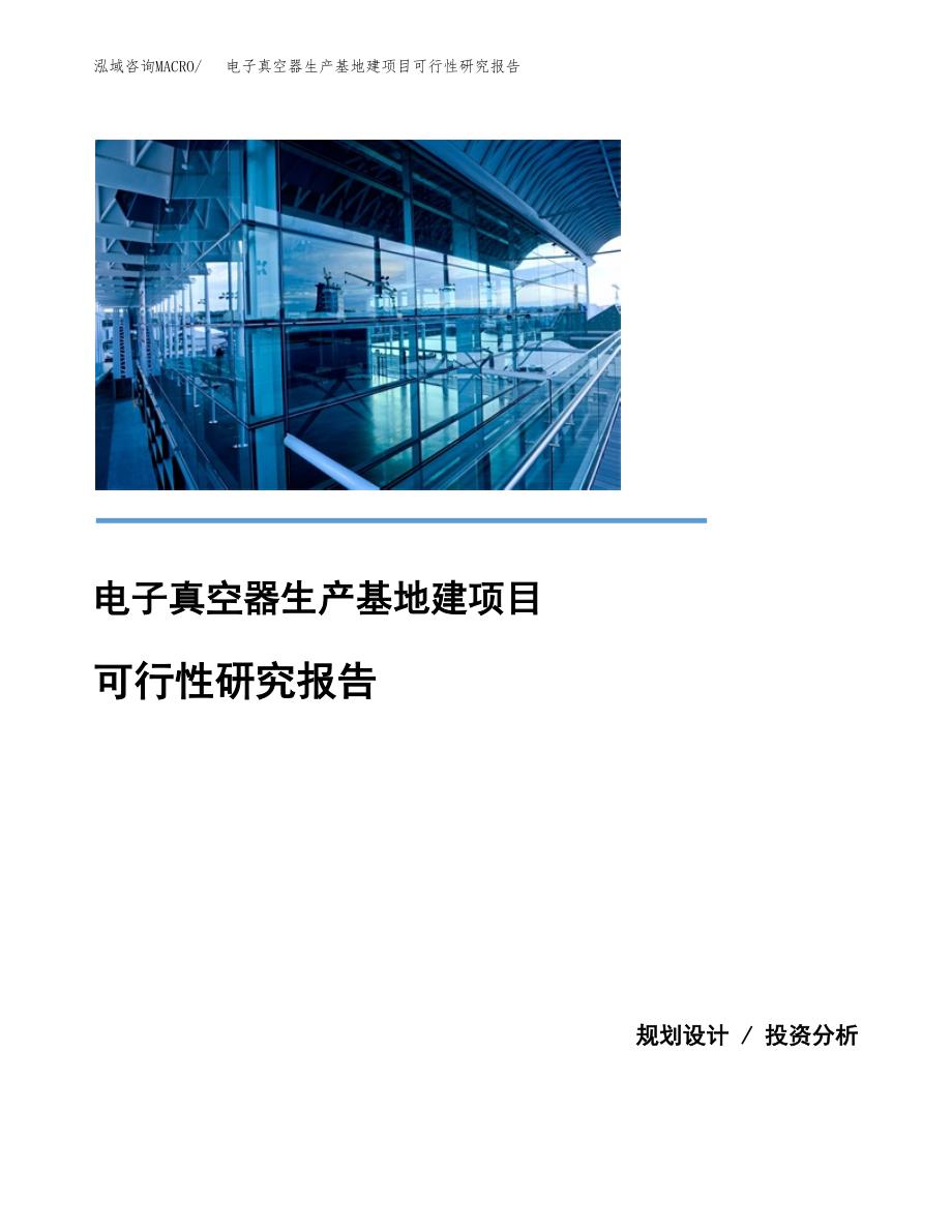 （模板）电子真空器生产基地建项目可行性研究报告_第1页