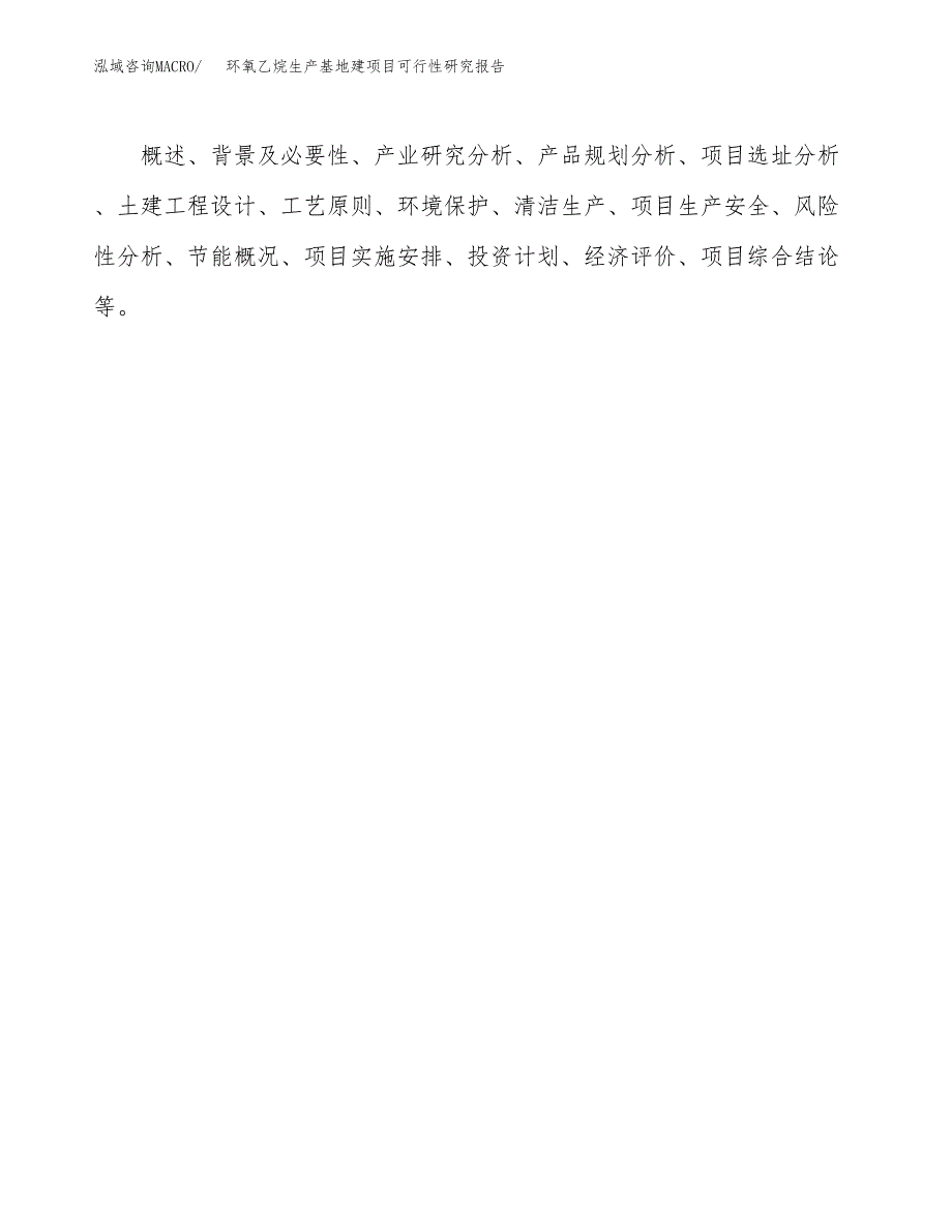 （模板）环氧乙烷生产基地建项目可行性研究报告_第3页