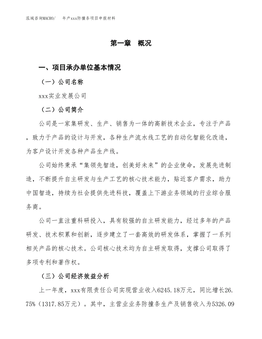 年产xxx防撞条项目申报材料_第4页