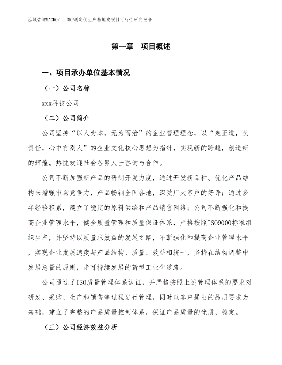 （模板）ORP测定仪生产基地建项目可行性研究报告_第4页