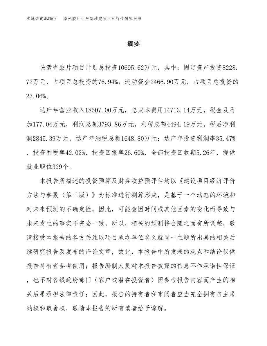 （模板）激光胶片生产基地建项目可行性研究报告_第2页