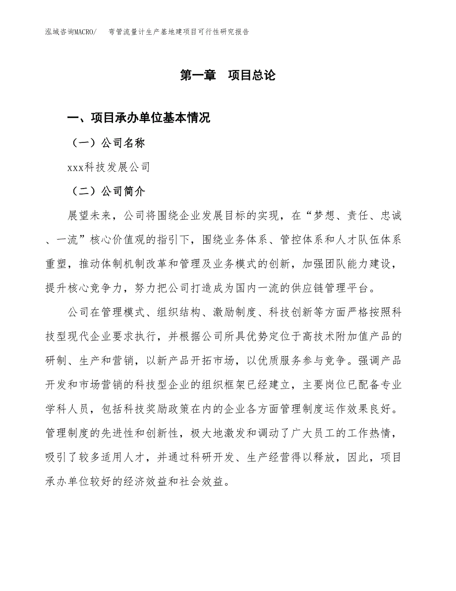 （模板）弯管流量计生产基地建项目可行性研究报告_第4页