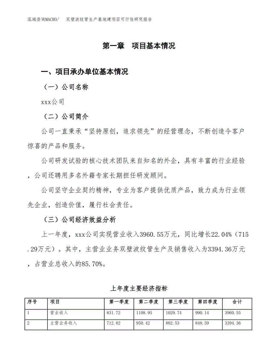 （模板）双壁波纹管生产基地建项目可行性研究报告_第4页