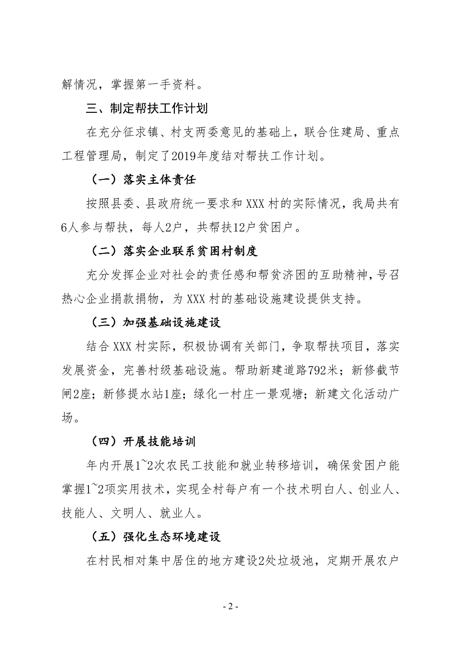 XXX县规划局2019年上半年精准扶贫工作总结_第2页