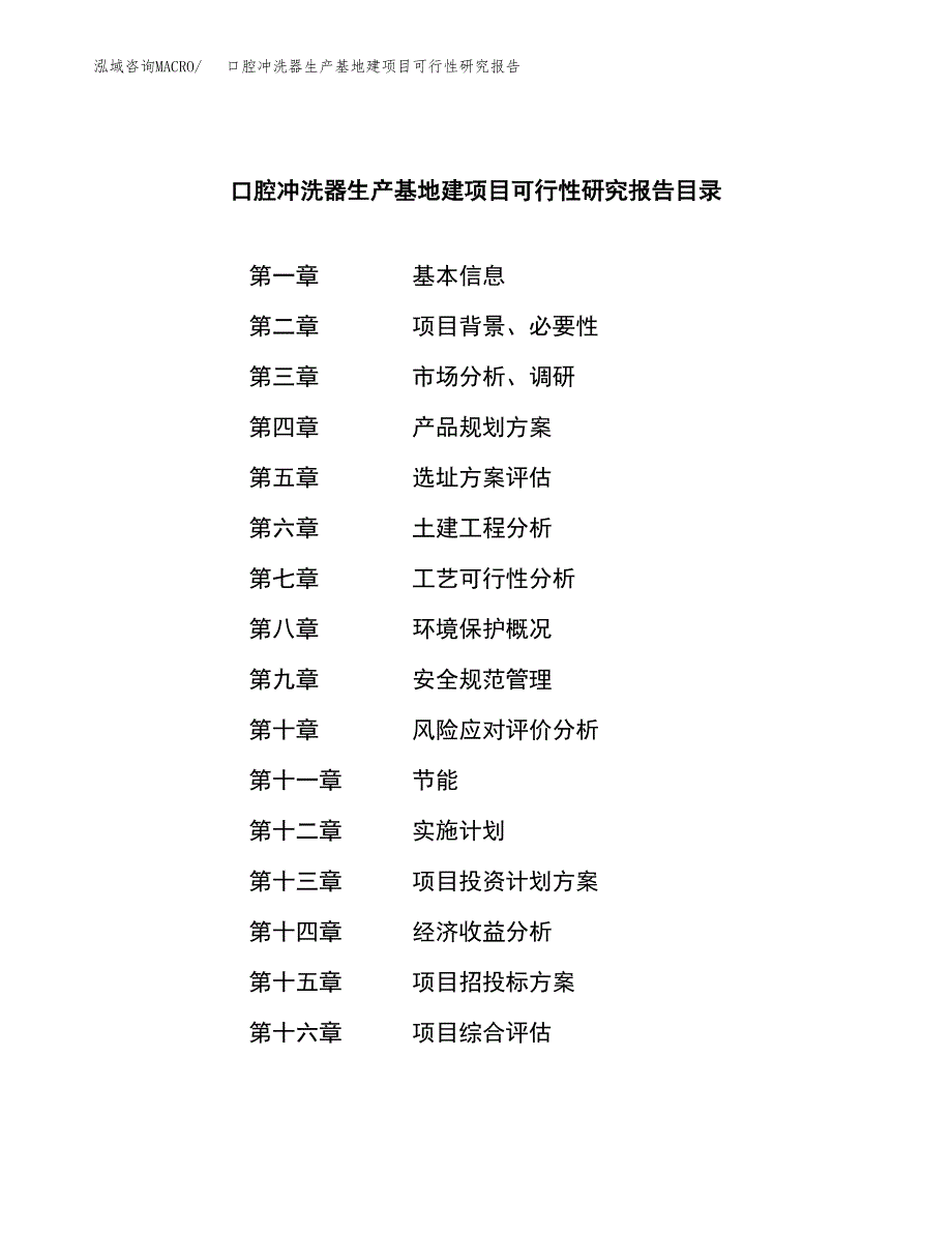 （模板）口腔冲洗器生产基地建项目可行性研究报告 (1)_第3页