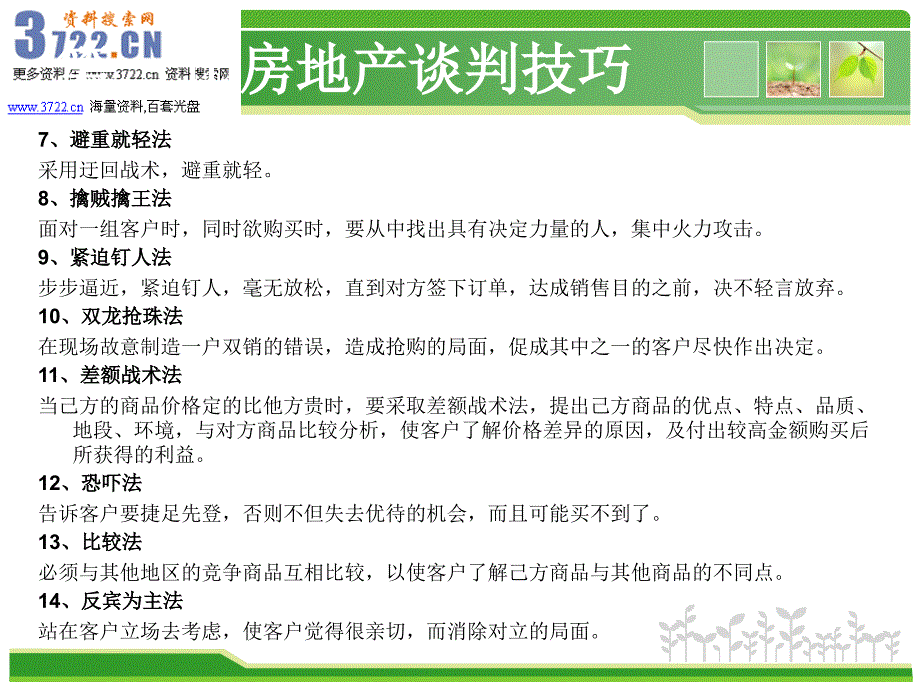 房地产销售谈判技巧培训(ppt 21页)_第3页