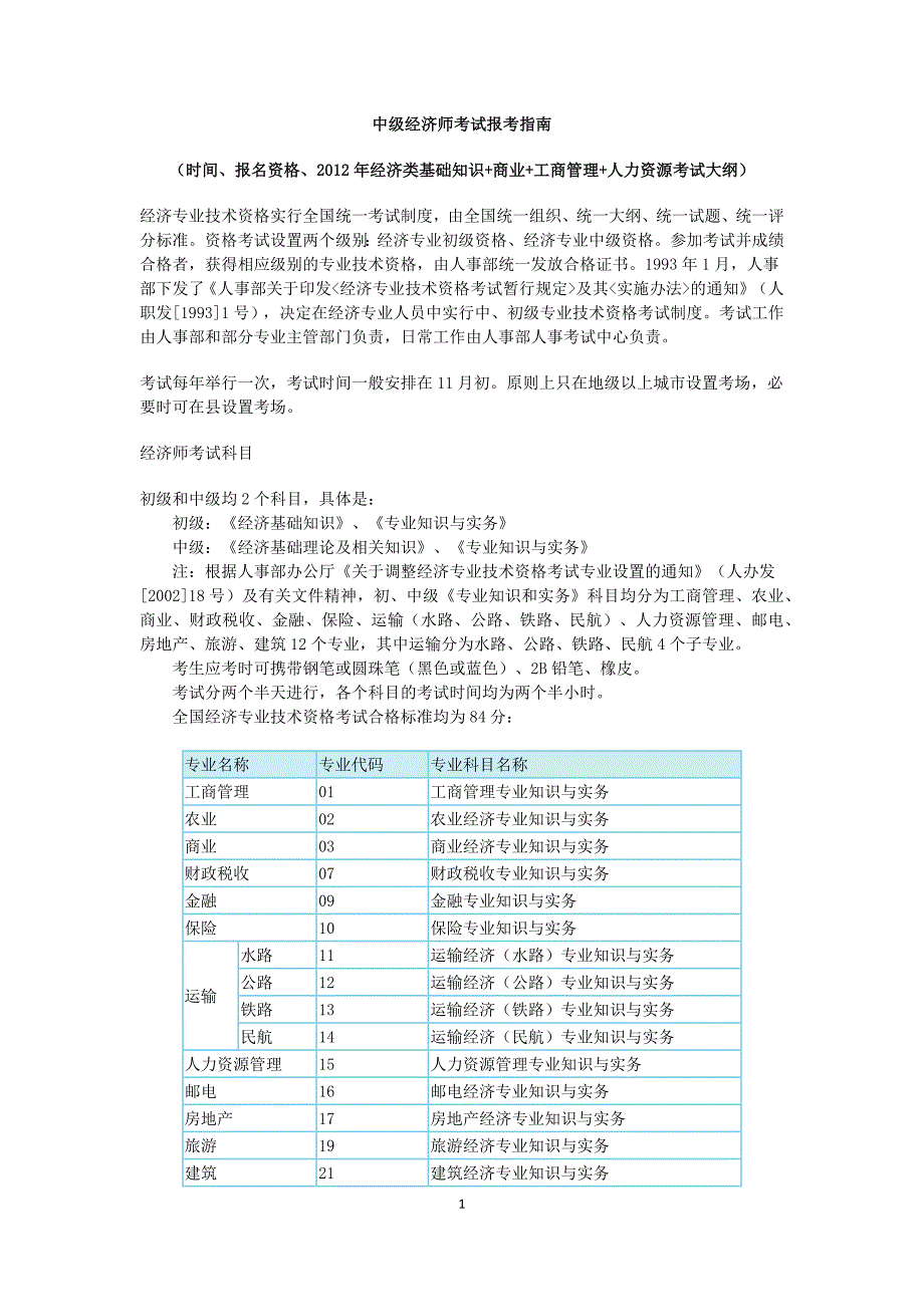 中级经济师报考指南__经济学专业(个人整理).docx_第1页