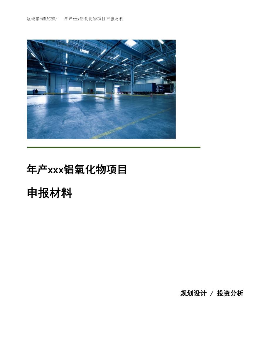 年产xxx铝氧化物项目申报材料_第1页