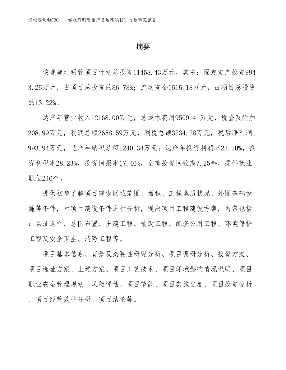 （模板）螺旋灯明管生产基地建项目可行性研究报告_第2页