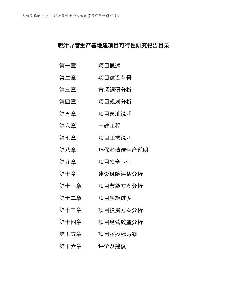 （模板）胆汁导管生产基地建项目可行性研究报告 (1)_第4页