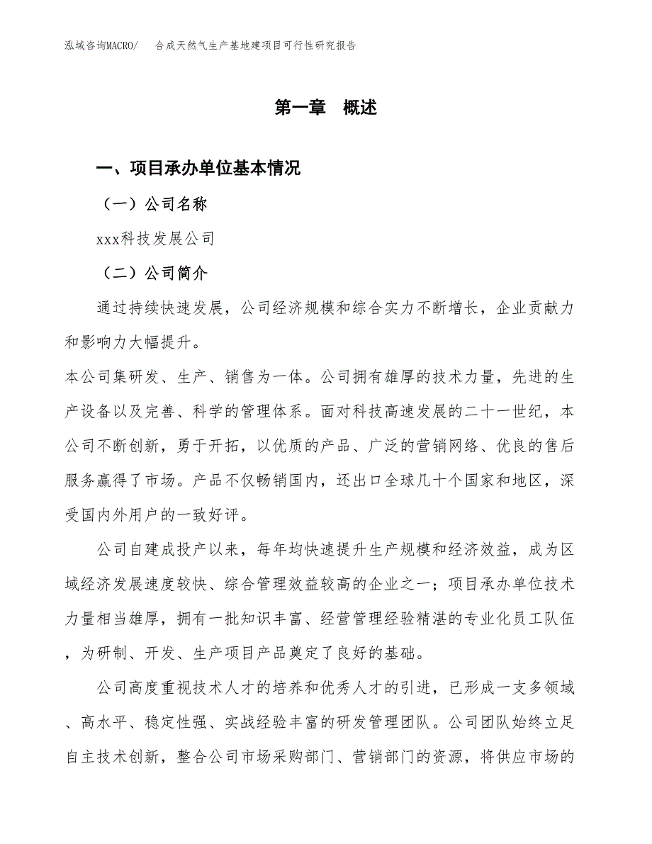 （模板）合成天然气生产基地建项目可行性研究报告_第4页