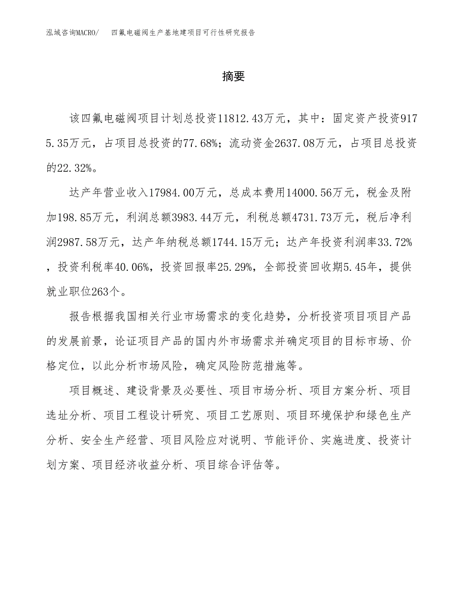 （模板）四氟电磁阀生产基地建项目可行性研究报告_第2页