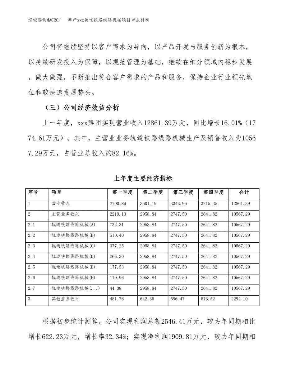 年产xxx轨道铁路线路机械项目申报材料_第5页