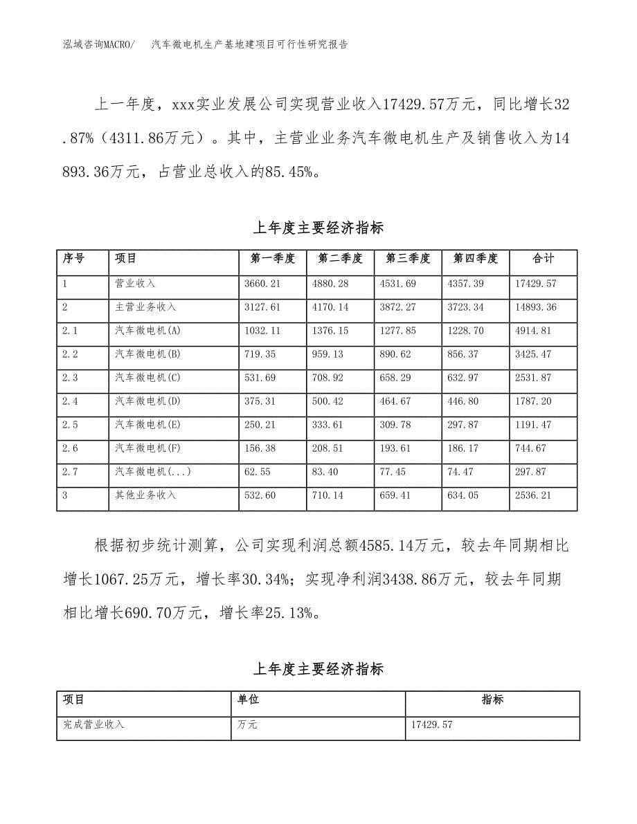 （模板）汽车微电机生产基地建项目可行性研究报告_第5页