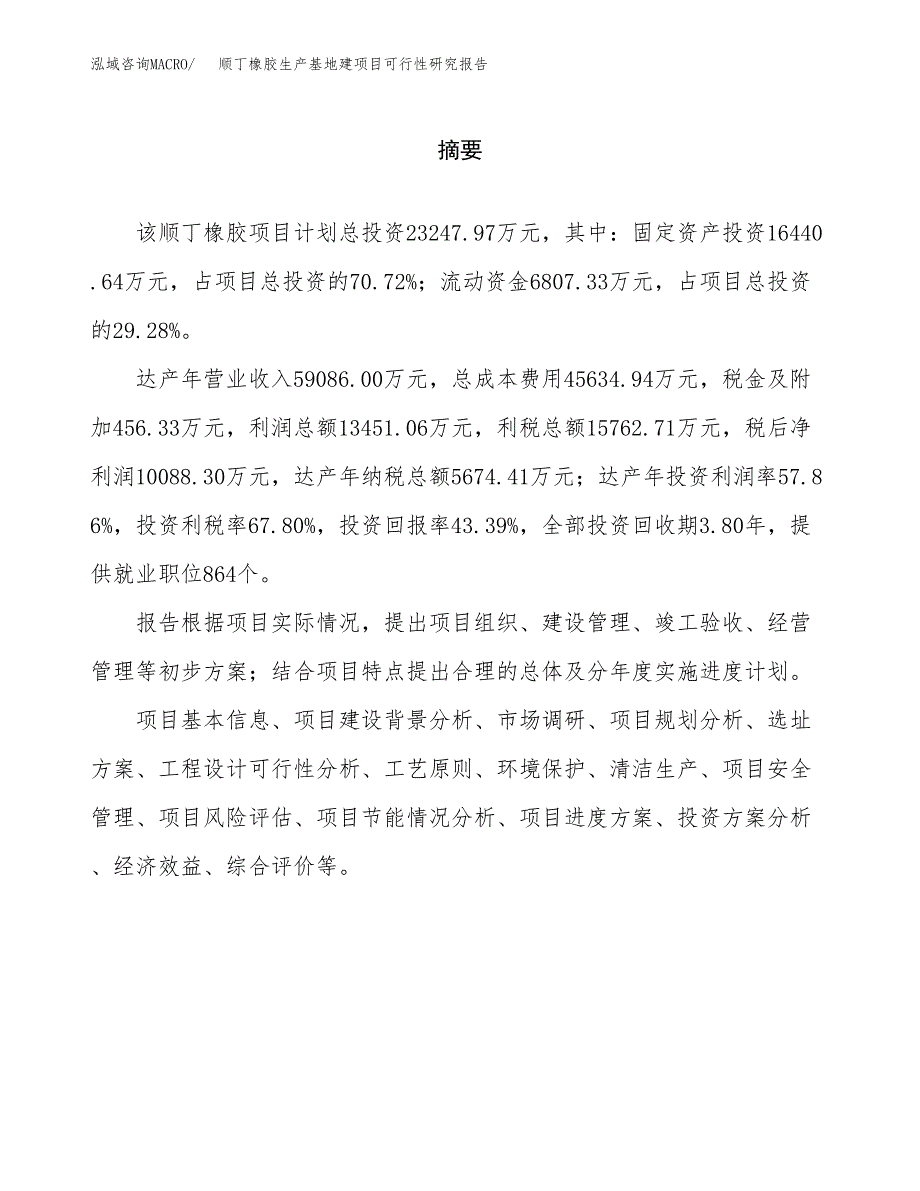 （模板）顺丁橡胶生产基地建项目可行性研究报告_第2页