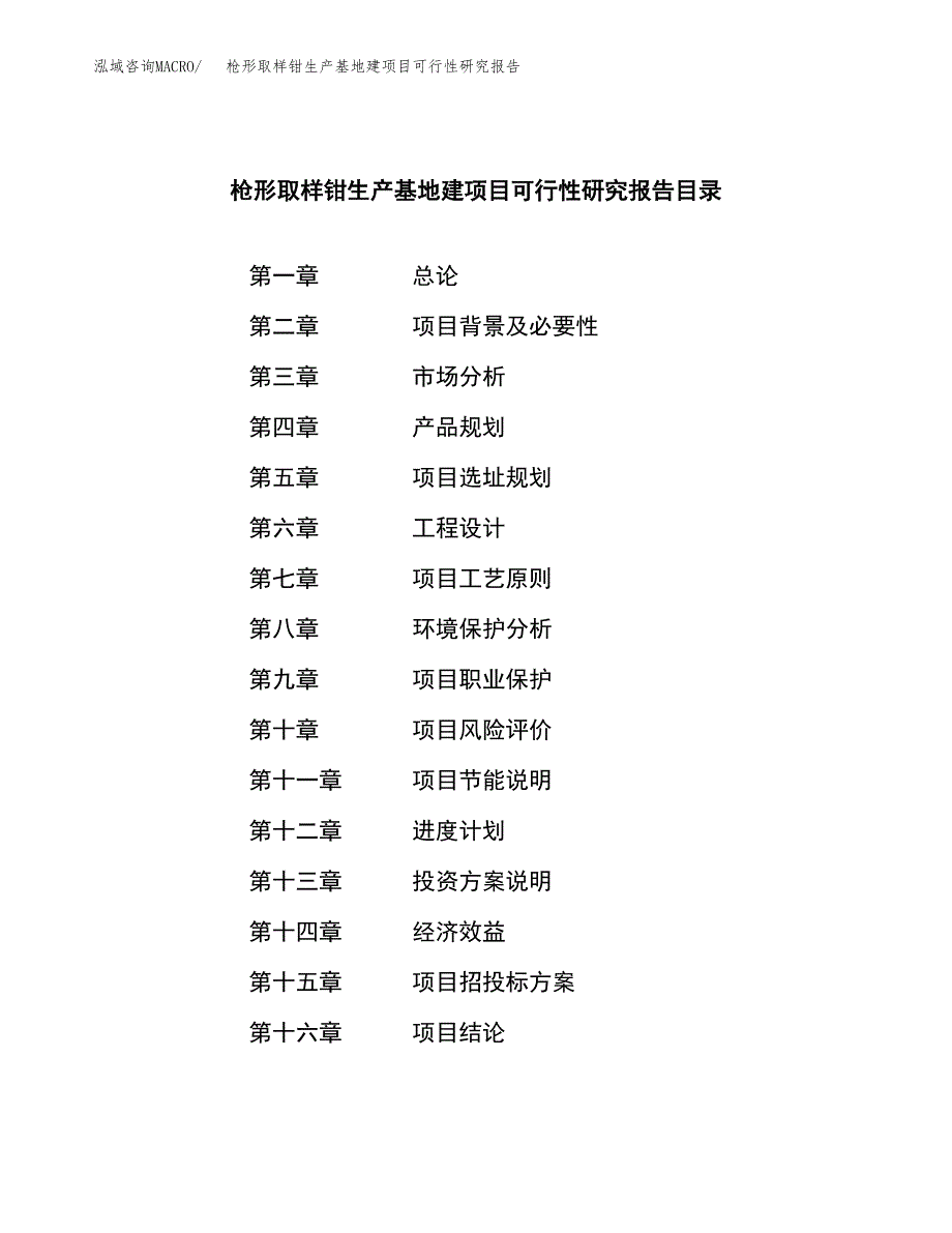 （模板）枪形取样钳生产基地建项目可行性研究报告_第3页