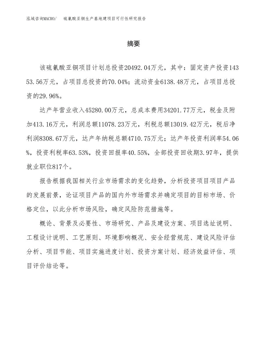 （模板）硫氰酸亚铜生产基地建项目可行性研究报告_第2页