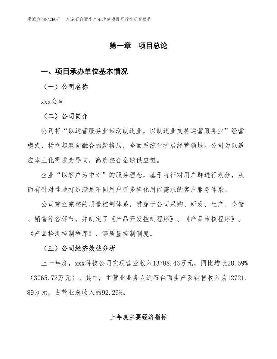 （模板）人造石台面生产基地建项目可行性研究报告 (1)_第5页