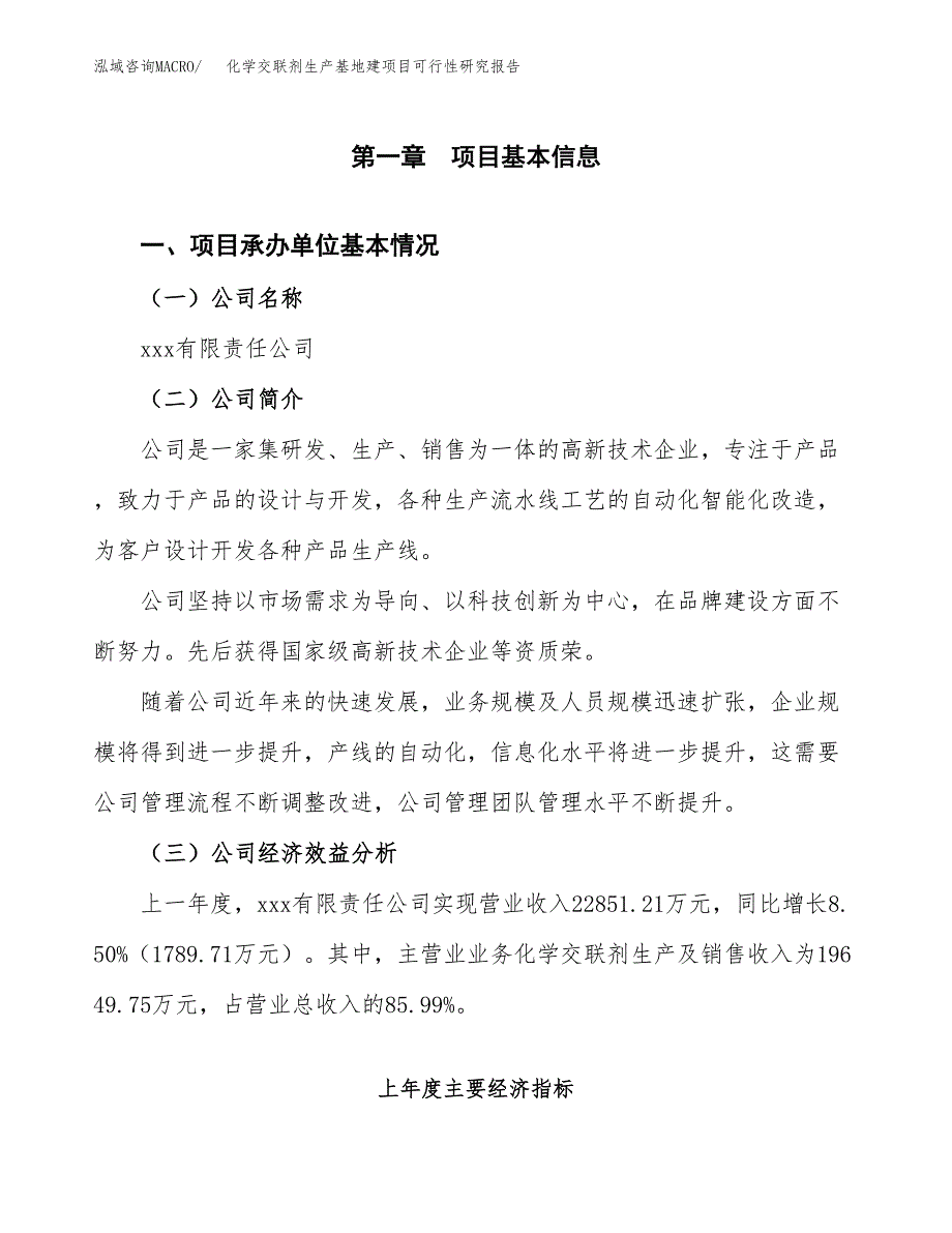 （模板）化学交联剂生产基地建项目可行性研究报告_第4页