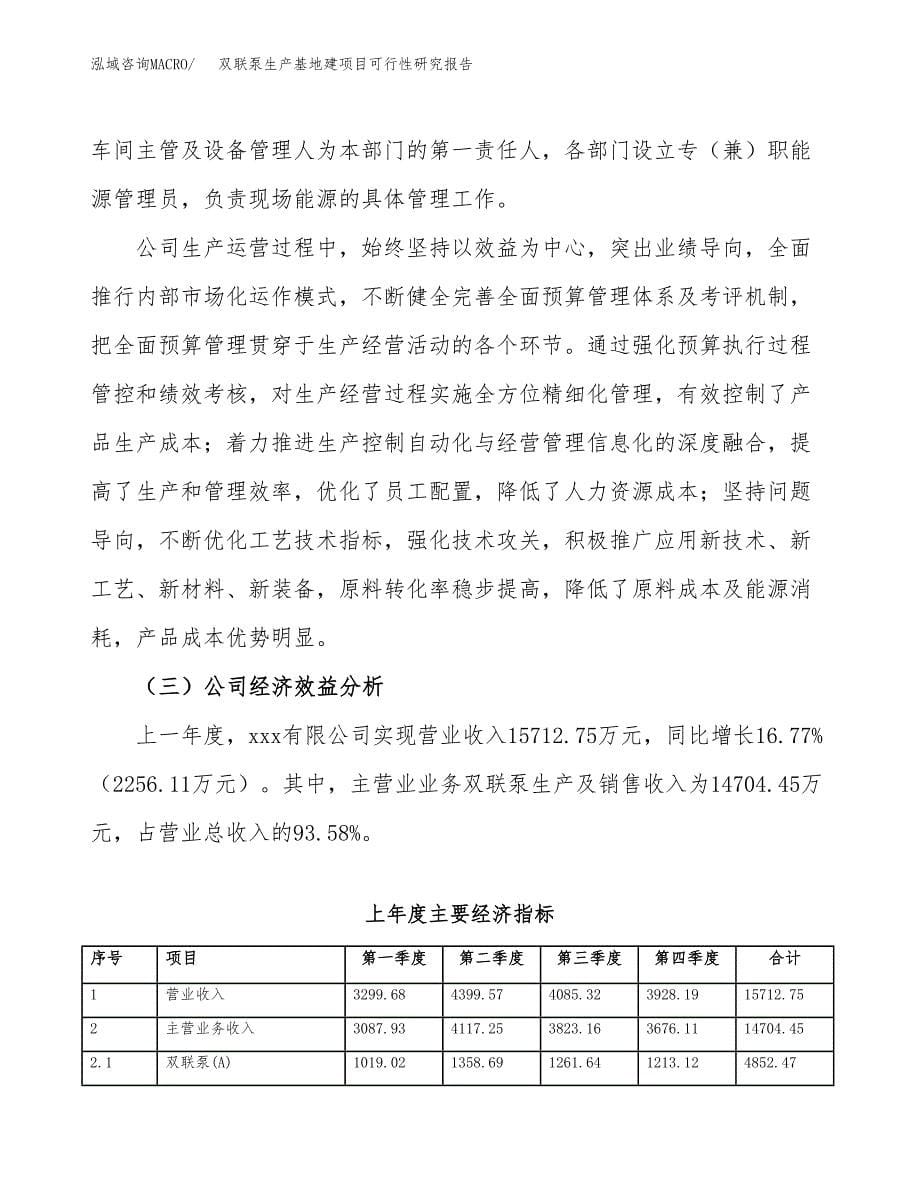 （模板）双联泵生产基地建项目可行性研究报告 (1)_第5页