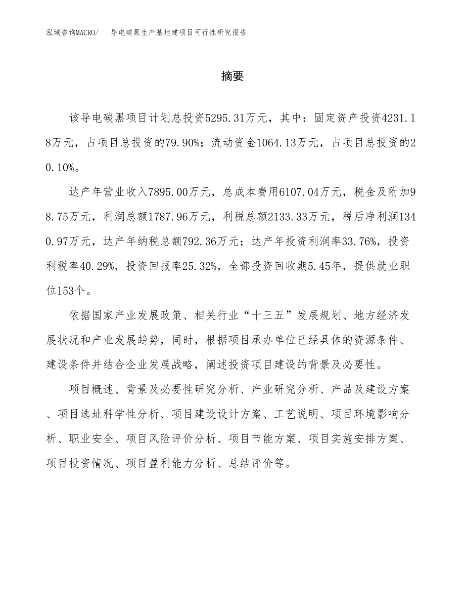 （模板）导电碳黑生产基地建项目可行性研究报告_第2页