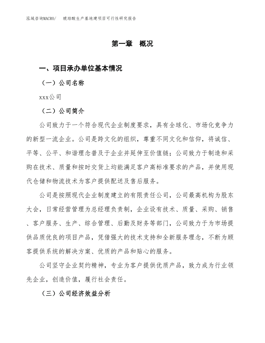 （模板）琥珀酸生产基地建项目可行性研究报告 (2)_第4页