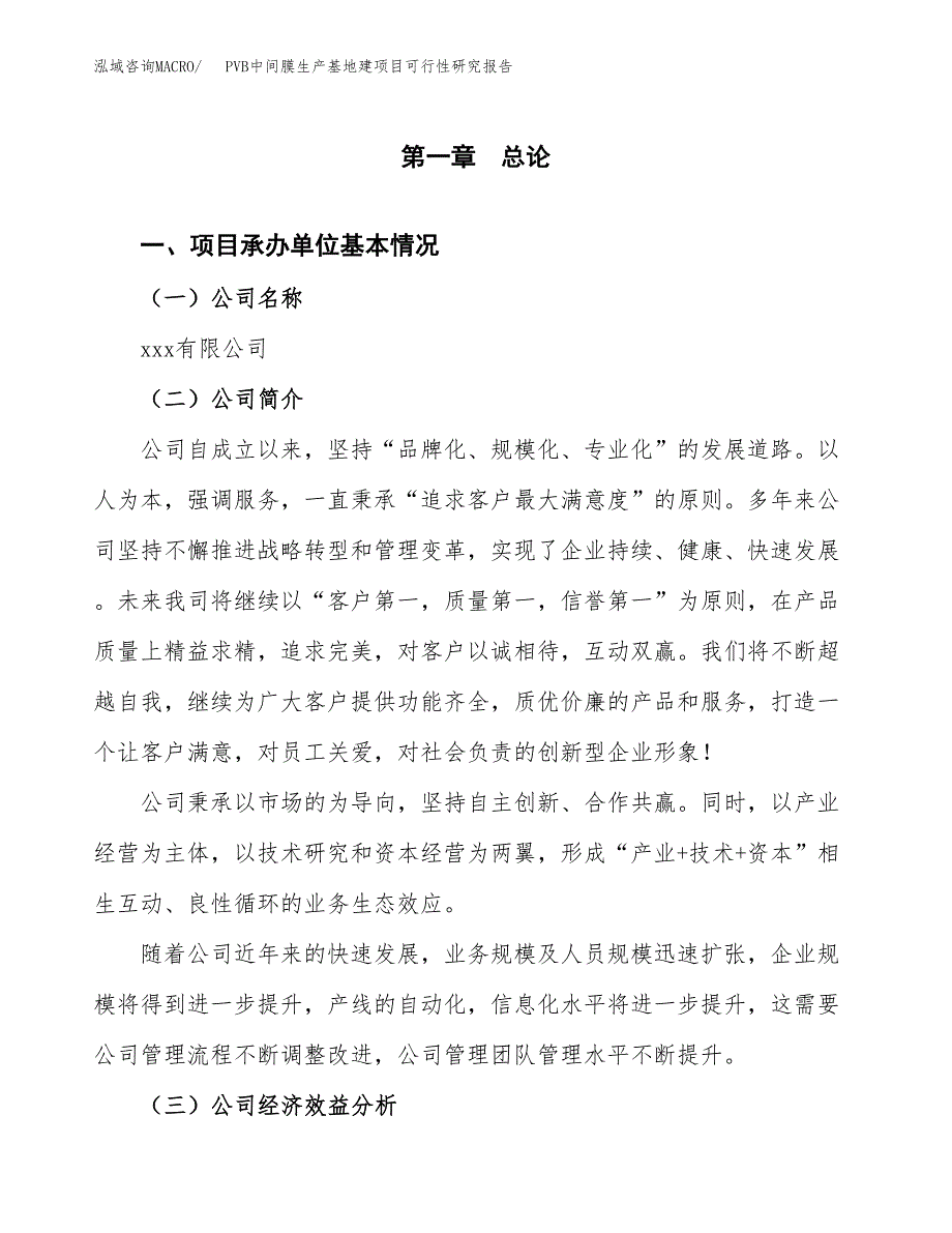 （模板）PVB中间膜生产基地建项目可行性研究报告_第4页